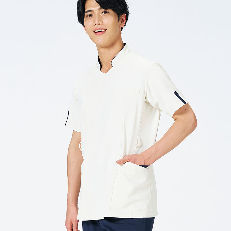 Botanical Garden メンズファスナースクラブ[バニラ×ダークネイビー]