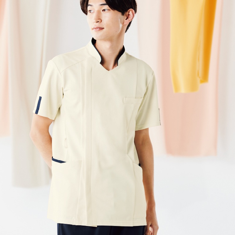 Botanical Garden メンズファスナースクラブ[バニラ×ダークネイビー]