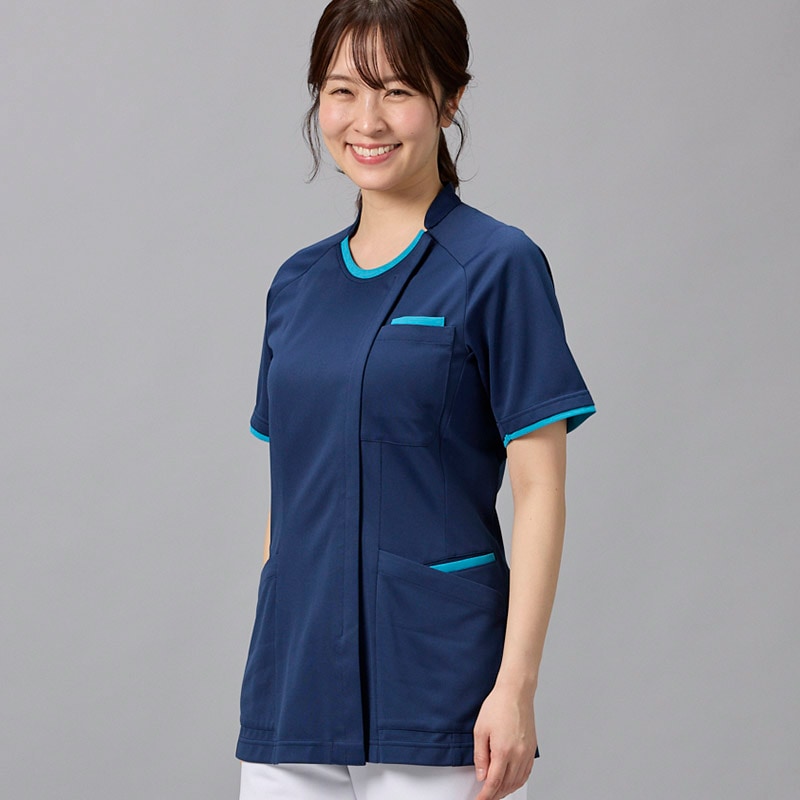 レディスファスナースクラブ[ネイビー×ターコイズ]