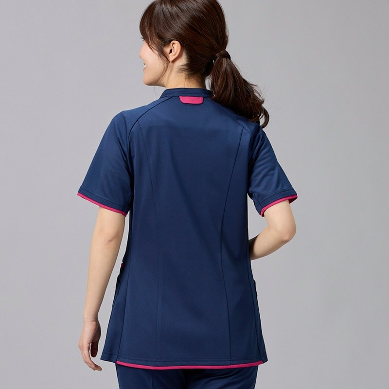 レディスファスナースクラブ[ネイビー×ローズ]