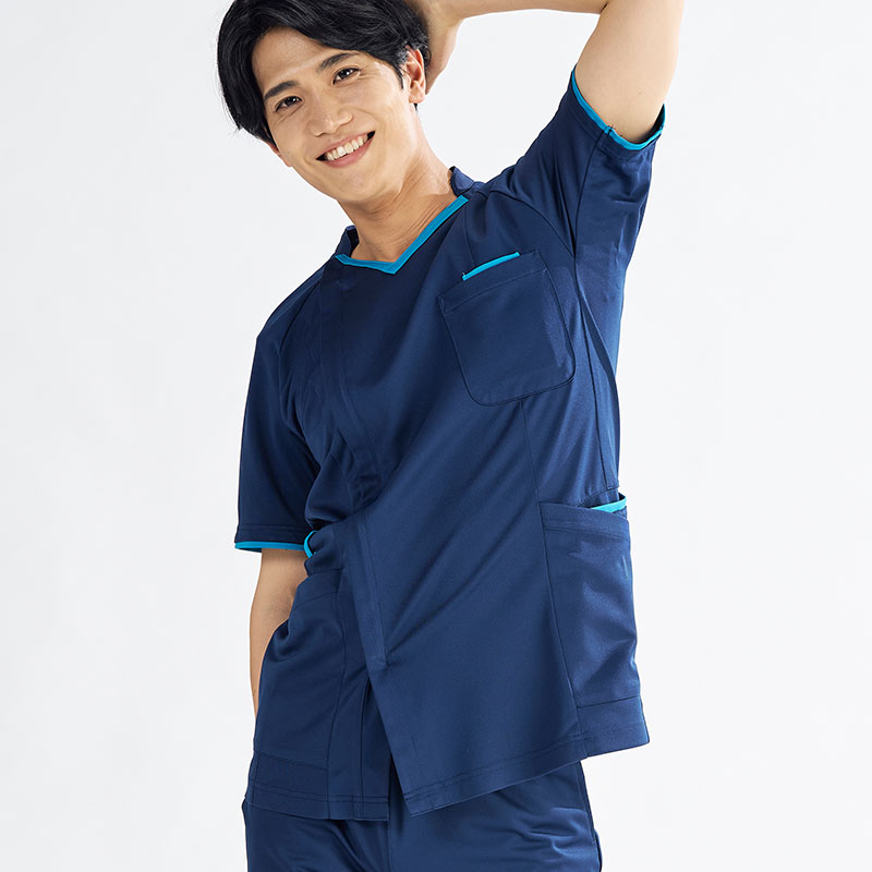 Ath-Medical メンズファスナースクラブ[ネイビー×ターコイズ]