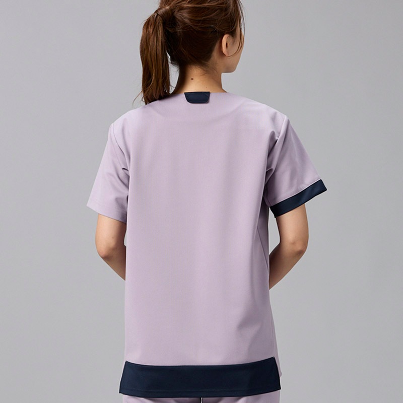 Colorfast 男女兼用プルオーバースクラブ[パープル×ダークネイビー]