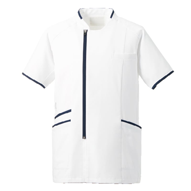 Ath-Medical メンズファスナースクラブ[ホワイト×ネイビー]