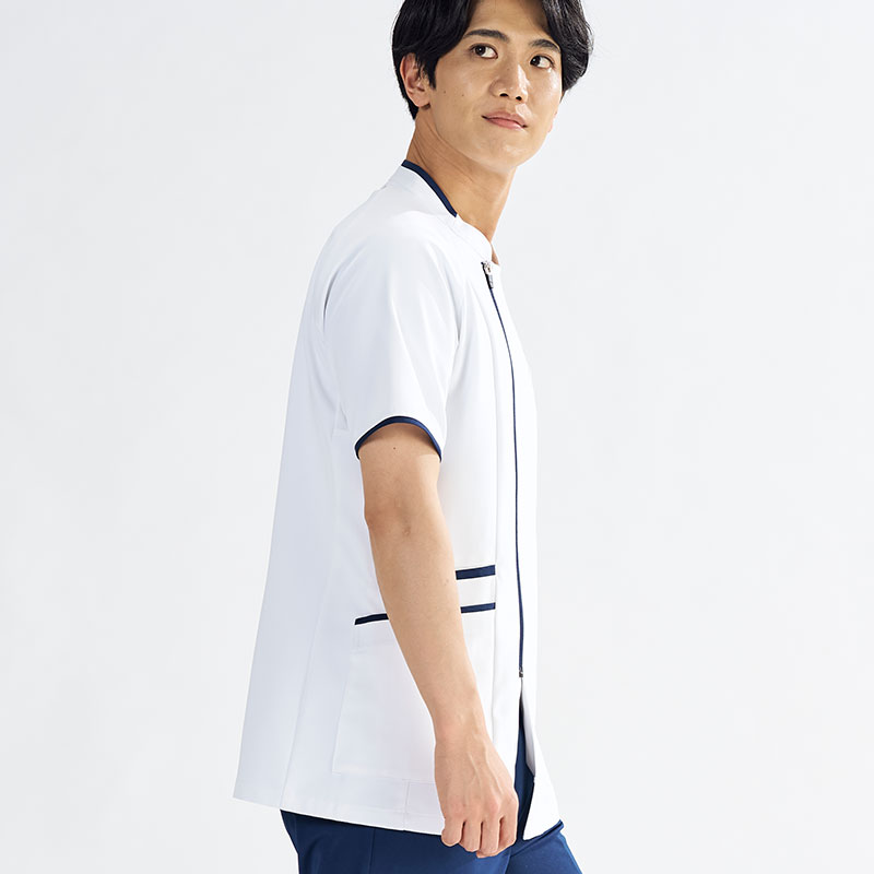 Ath-Medical メンズファスナースクラブ[ホワイト×ネイビー]