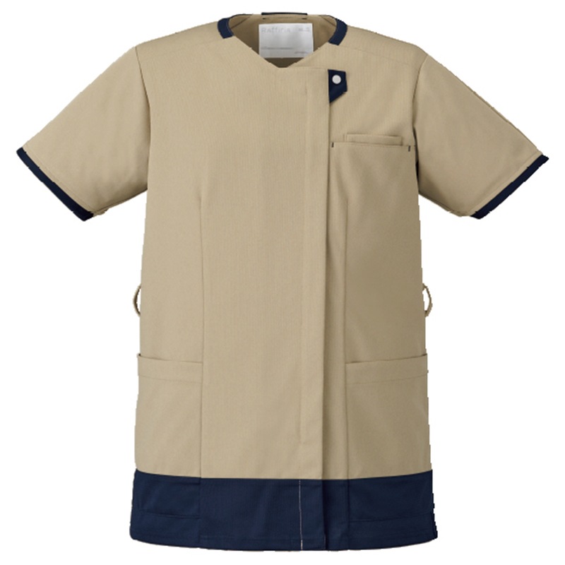 Colorfast 男女兼用ファスナースクラブ[ベージュ×ダークネイビー]