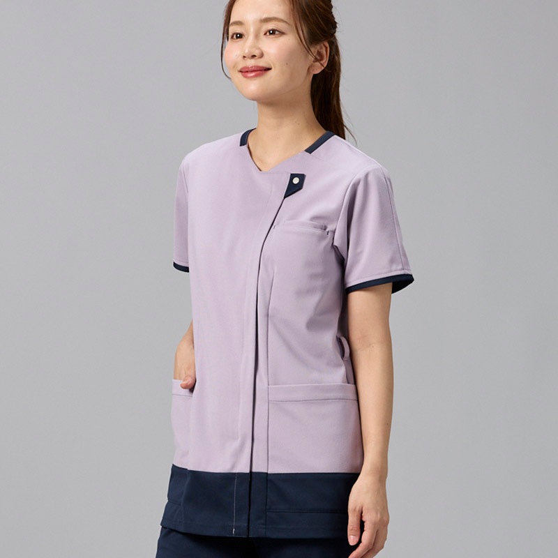 男女兼用ファスナースクラブ[パープル×ダークネイビー]