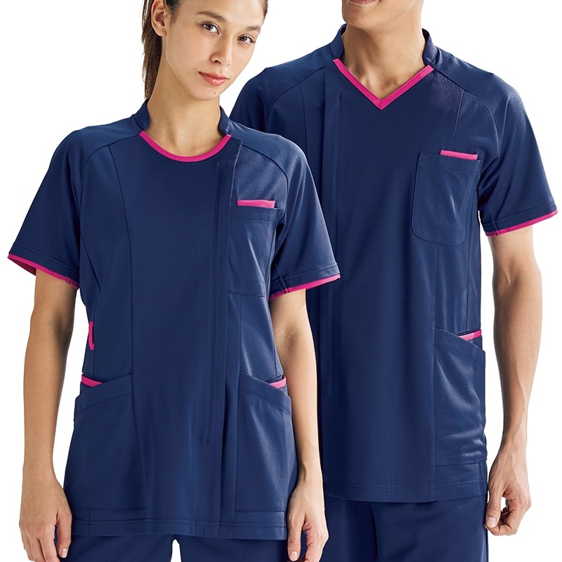 Ath-Medical メンズファスナースクラブ[ネイビー×ローズ]