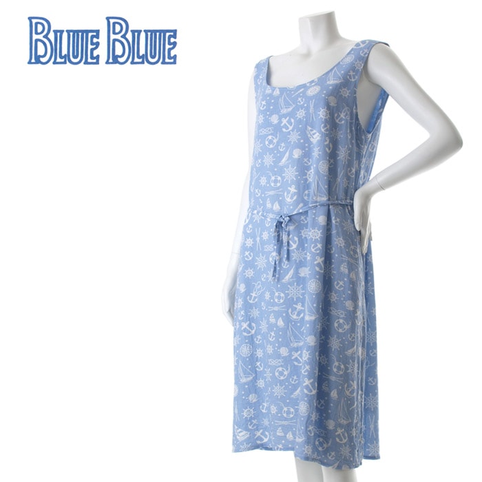 【70%OFFセール】ブルーブルー BLUEBLUE  バブルドットノースリーブ ワンピース 700026269