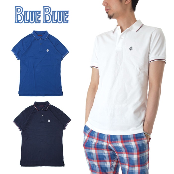 【70%OFFセール】ブルーブルー BLUE BLUE ポロシャツ トランスドライアンカーエンブレムポロシャツ 700029775|BLUE BLUE(ブルーブルー)|聖林公司