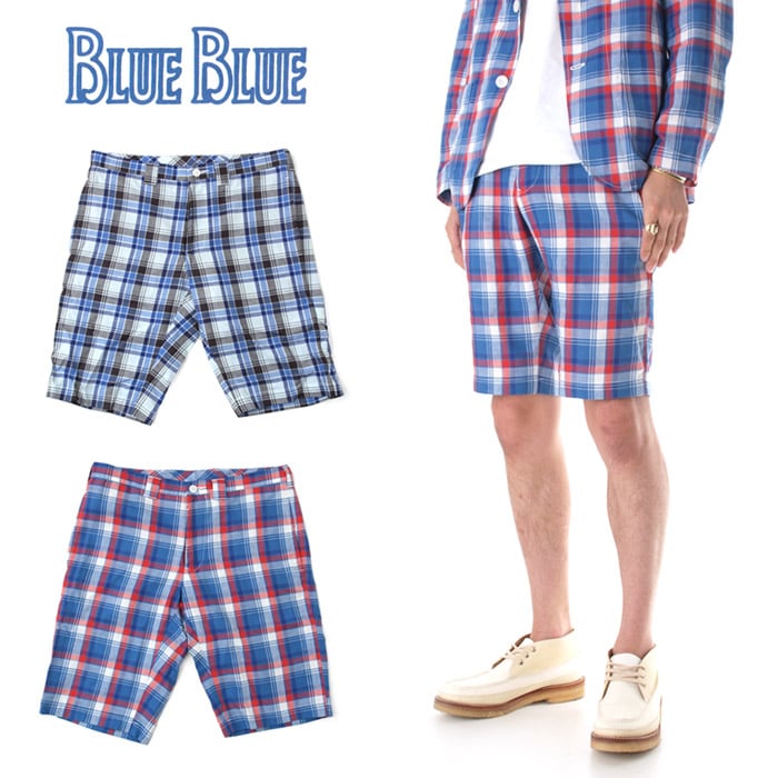 【70%OFFセール】ブルーブルー BLUE BLUE ショートパンツ CRL ビエラチェックショーツ 700026793