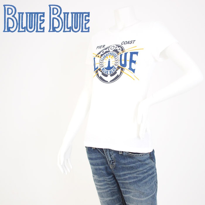 【70%OFFセール】ブルーブルー BLUEBLUE HOUSE BLUE WOMEN'S Tシャツ 700017036