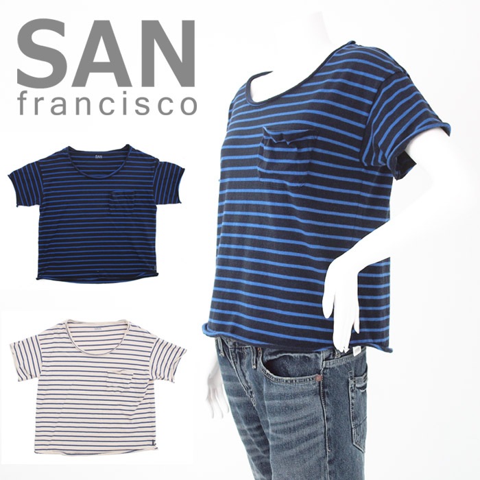 【70%OFFセール】サフランシスコ San Francisco ボーダーポケット 半袖Tシャツ 700020520|San Francisco(サフランシスコ)|聖林公司