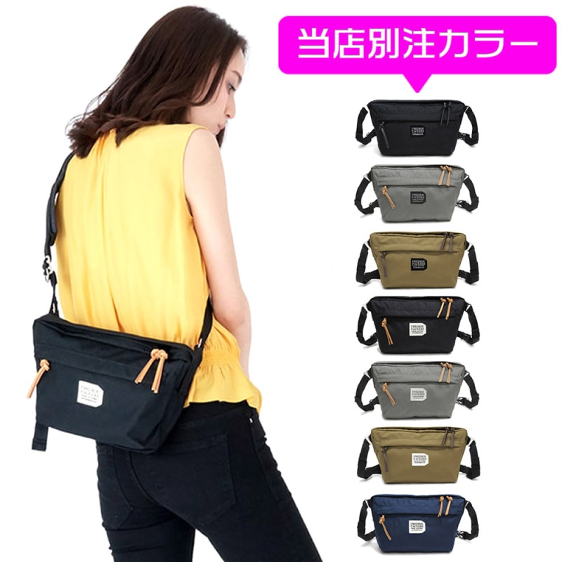 【5%OFFセール】FREDRIK PACKERS フレドリックパッカーズ ショルダーバッグ ホワイトタグ 白タグ500D ファニーパック【メッセンジャーバッグ FUNNY 日本製 バッグ ブラック ネイビー 黒】 メンズ 入学準備 大学生 女子高生 高校生 中学生 新入学