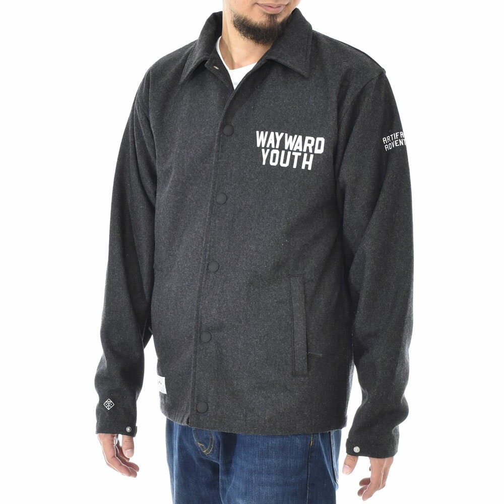 【5%OFFセール】ロアーク リバイバル ROARK REVIVAL ジャケット メンズ メルトン コーチジャケット アウター ブランド グレー M L WAYWARD YOUTH MELTON COACHES JACKET RJJ455