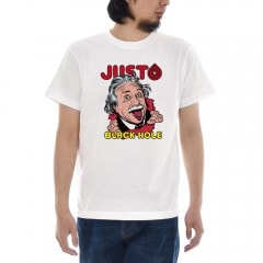 【5%OFFセール】ジャスト Tシャツ ブラックホール 半袖Tシャツ メンズ レディース アインシュタイン おしゃれ おもしろ ふざけ 大きいサイズ リッパー ホワイト 白 S M L XL XXL|
