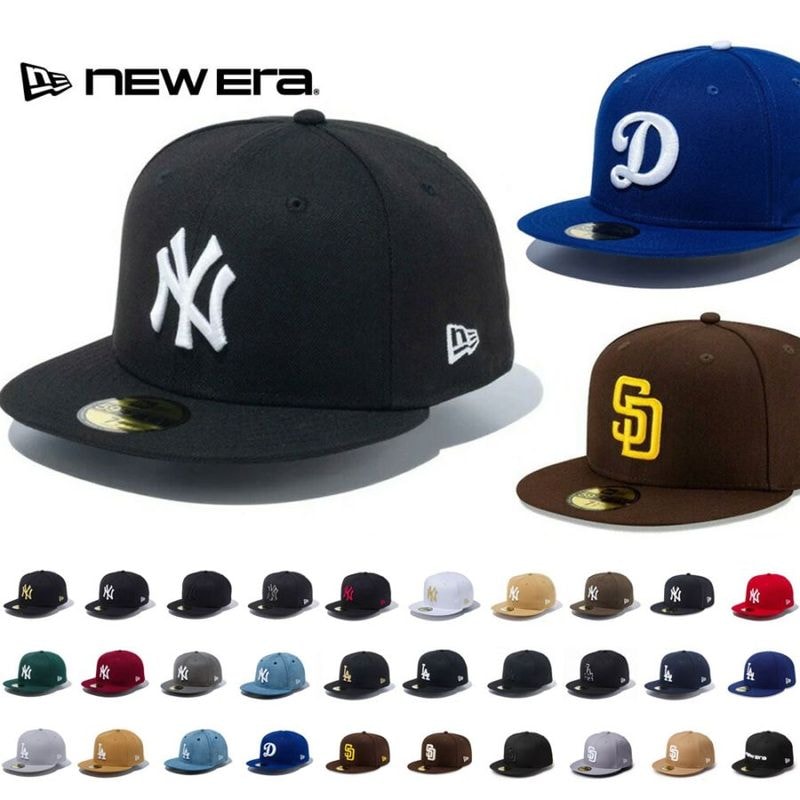 【5%OFFセール】ニューエラ キャップ 59FIFTY newera ニューヨークヤンキース ロサンゼルス ドジャース【メンズ レディース 59FIFTY CAP 5950 LA NY 大谷翔平 帽子 フラットバイザー ストレートキャップ ドジャースキャップ ドジャーズ メジャーリーグ 深め】