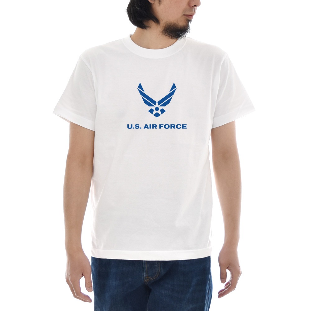 【10%OFFセール】ジャスト Tシャツ U.S AIR FORCE カレントマーク 半袖Tシャツ メンズ レディース US エアーフォース アメカジ 大きいサイズ 白 S M L XL XXL XX