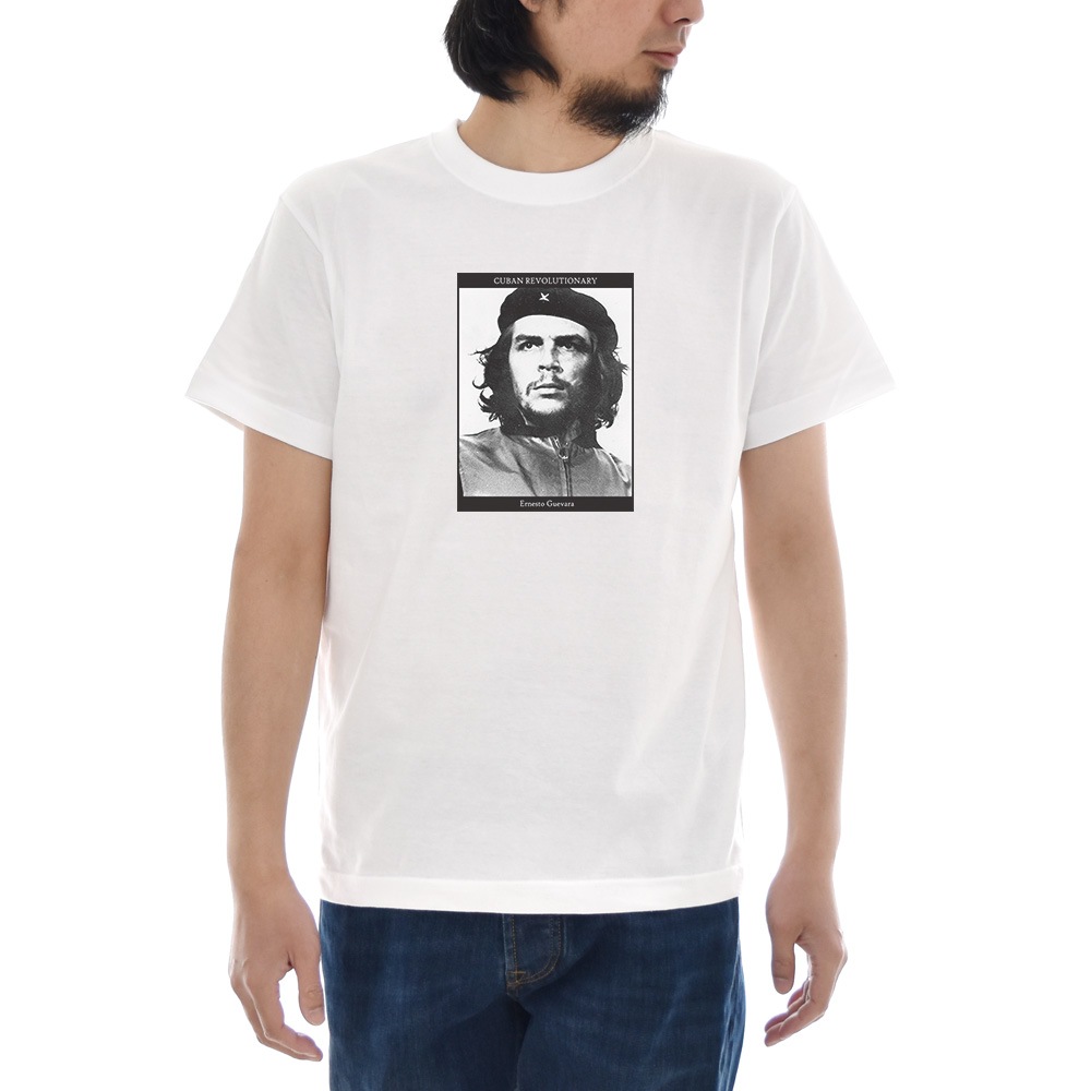 【5%OFFセール】ジャスト Tシャツ CHE GUEVARA フォト 半袖Tシャツ メンズ おしゃれ 大きいサイズ チェ ゲバラ エルネスト ERNESTO 革命家 写真 プリント 白 S M L XL 3L 4L