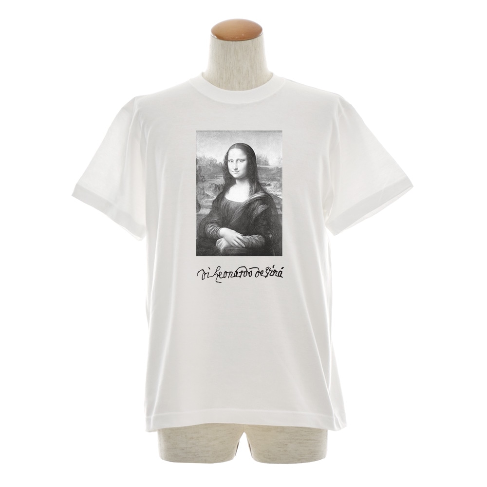 ジャスト Tシャツ MONA LISA DA VINCI SIGN 半袖Tシャツ メンズ レディース 大きいサイズ モナ・リザ モナリザ ダ・ヴィンチ サイン 白 S M L XL XXL XXXL 3L 4L