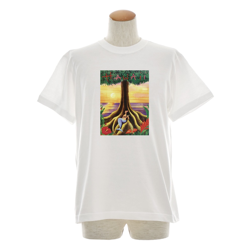 ヴィンテージ ポスター Tシャツ ハワイ ハワイアン HAWAII フラガール 人魚 アロハ 半袖Tシャツ メンズ レディース 大きいサイズ ブランド S M L XL 3L 4L