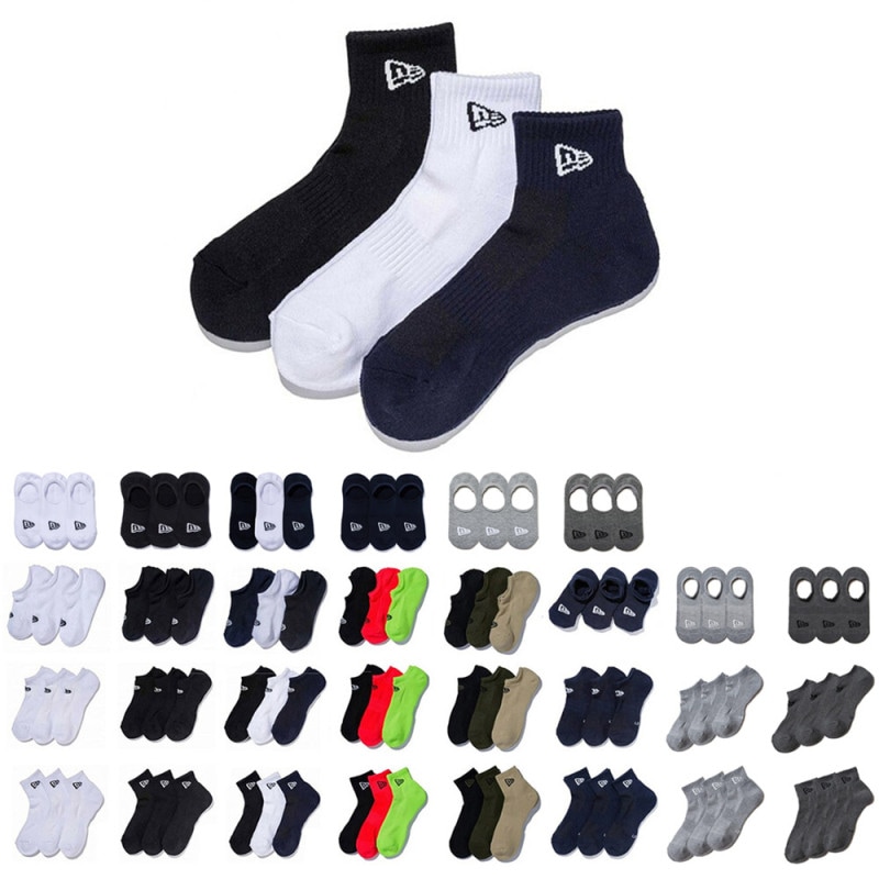 【5%OFFセール】ニューエラ new era NEWERA 靴下 3ペア ソックス メンズ レディース 3P 3枚組 3足セット ベリーショート ショート アンクル スニーカー ブラック ホワイト ネイビー ネオンオレンジ ネオングリーン オリーブ カーキ ミリタリー 黒 白 紺 蛍光色 深緑 ブランド