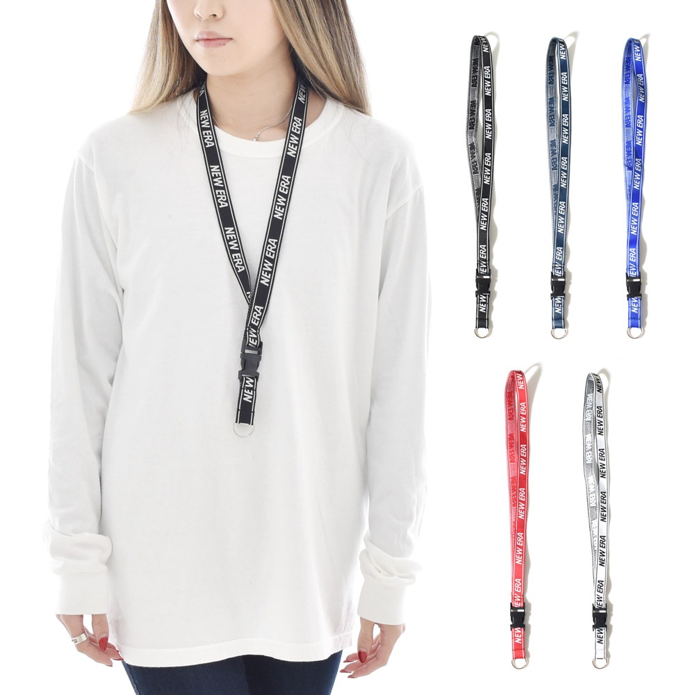 【5%OFFセール】ニューエラ new era ネック ストラップ ネックストラップ メンズ レディース キッズ ブランド キーホルダー IDホルダー アクセサリー ブラック 黒  ネイビー 赤 レッド 青 ブルー NECK STRAP 11556655 ニューエラ new era NEWERA