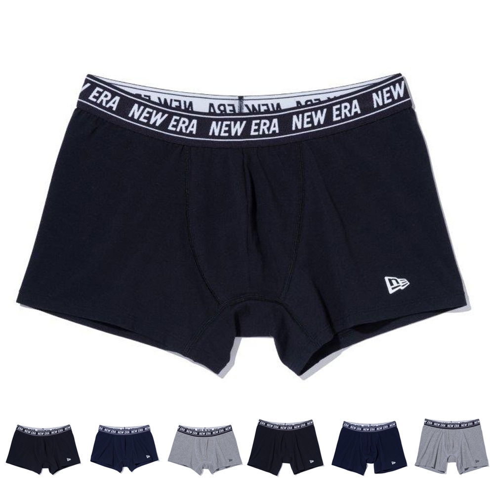 【5%OFFセール】ニューエラ new era NEWERA ボクサーパンツ【メンズ ボクサーパンツロング ロング ボクサーブリーフ アンダーウェア 勝負下着 アンダーウェア おしゃれ 14518218 14518219 14518220 14518221 14518222 14518223】【ブラック ネイビー グレー 黒】