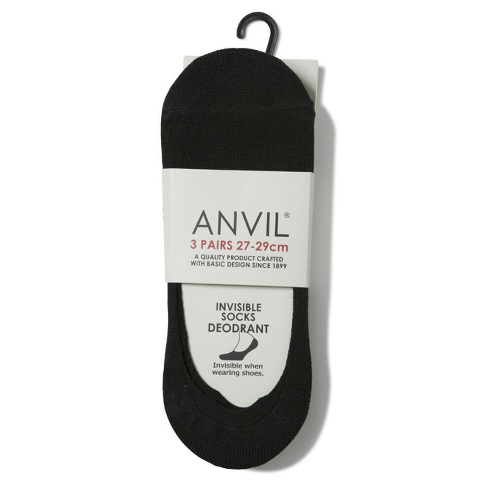 ANVIL アンビル ソック ス 靴下 メンズ カバーソックス 3P 3足 3足セッ ト 3 スニーカーソックス フット カバー ショートソックス ANS010