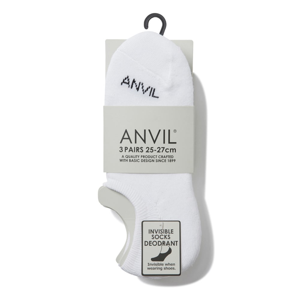ANVIL アンビル ソック ス 靴下 メンズ ショートソックス 3P 3足 3足セッ ト 3 スニーカーソックス アンクルソックス ブラック ホワイト 黒 白 ANS020