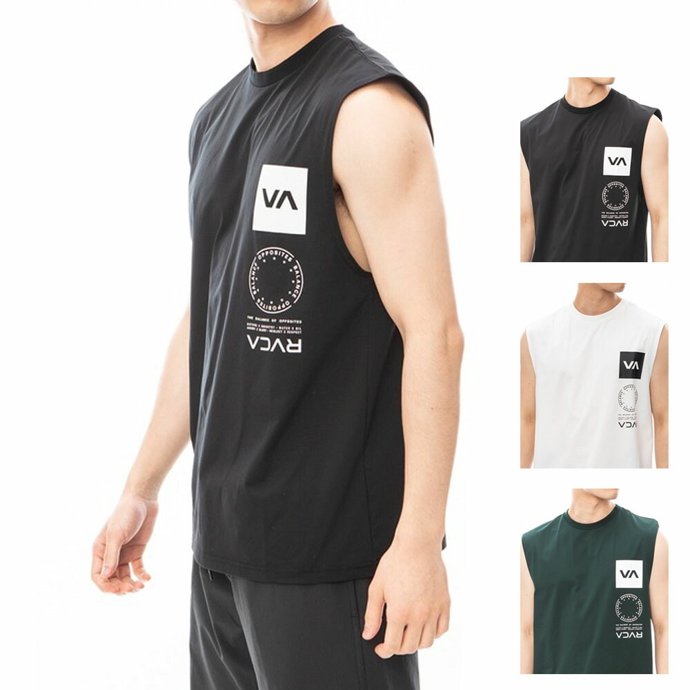 【5%OFFセール】ルーカ ルカ RVCA ラッシュガード ブイエーベントサーフ タンクトップ ノースリーブ VA VENT SURF TANK BE041806 メンズ クイックドライUVプロテクション UPF50