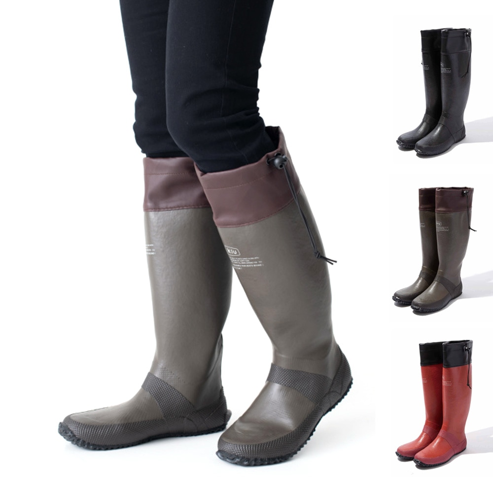 【5%OFFセール】キウ KiU パッカブル レインブーツ 長靴 メンズ レディース ブランド 雨具 PACKABLE RAIN BOOTS w.p.c ワールドパーティー wpc フェス おしゃれ K35-BK K35-BR