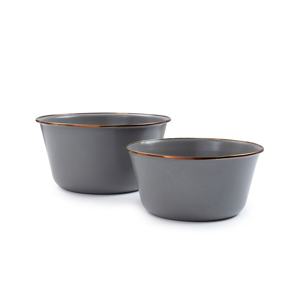 ベアボーンズ リビング BAREBONES LIVING 皿 食器 エナメルミキシングボウル 2サイズセット 琺瑯 ホウロウ 2個セット アウトドア ストーングレー 20235032002000