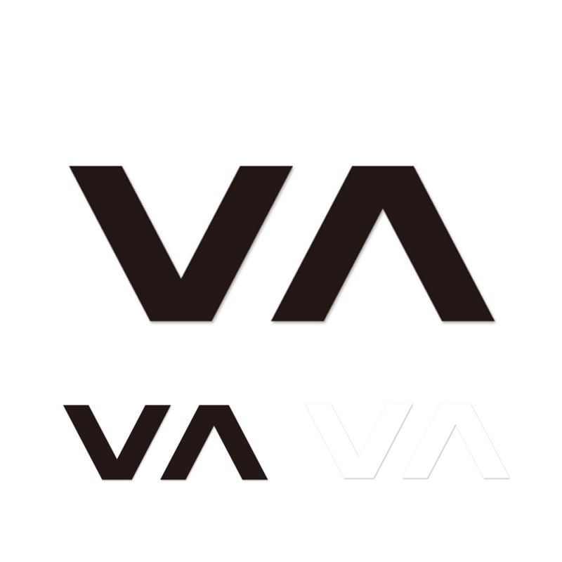【5%OFFセール】RVCA ルーカ ルカ ステッカー VA サーマル ダイカット ロゴ カッティングステッカー デカール メンズ レディース アウトドア ブラック 黒 ホワイト 白 R00S08