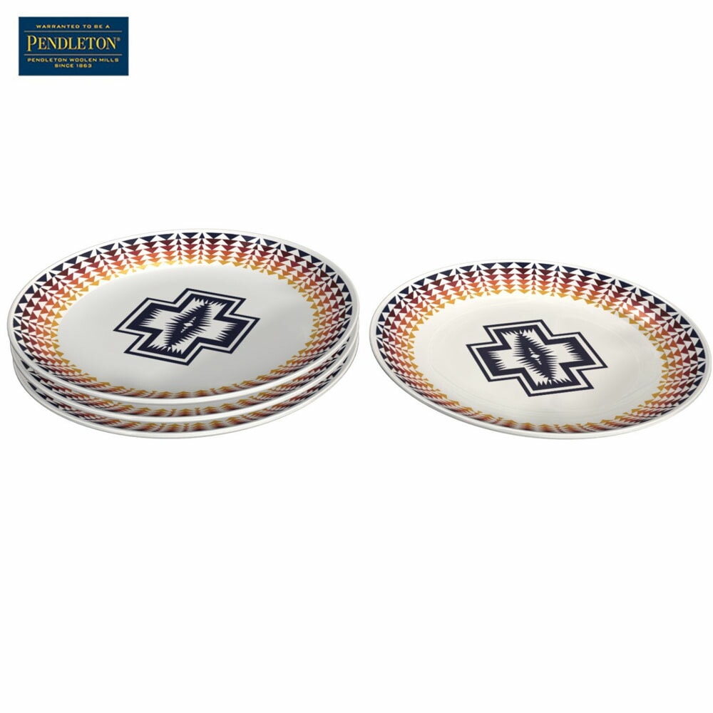 【5%OFFセール】ペンドルトン PENDLETON  ストーンウェア ハーディング プレートセット プレート4枚セット 4pc アウトドア 磁器 PWM  Sierra cup XW712-53966 19370011966000