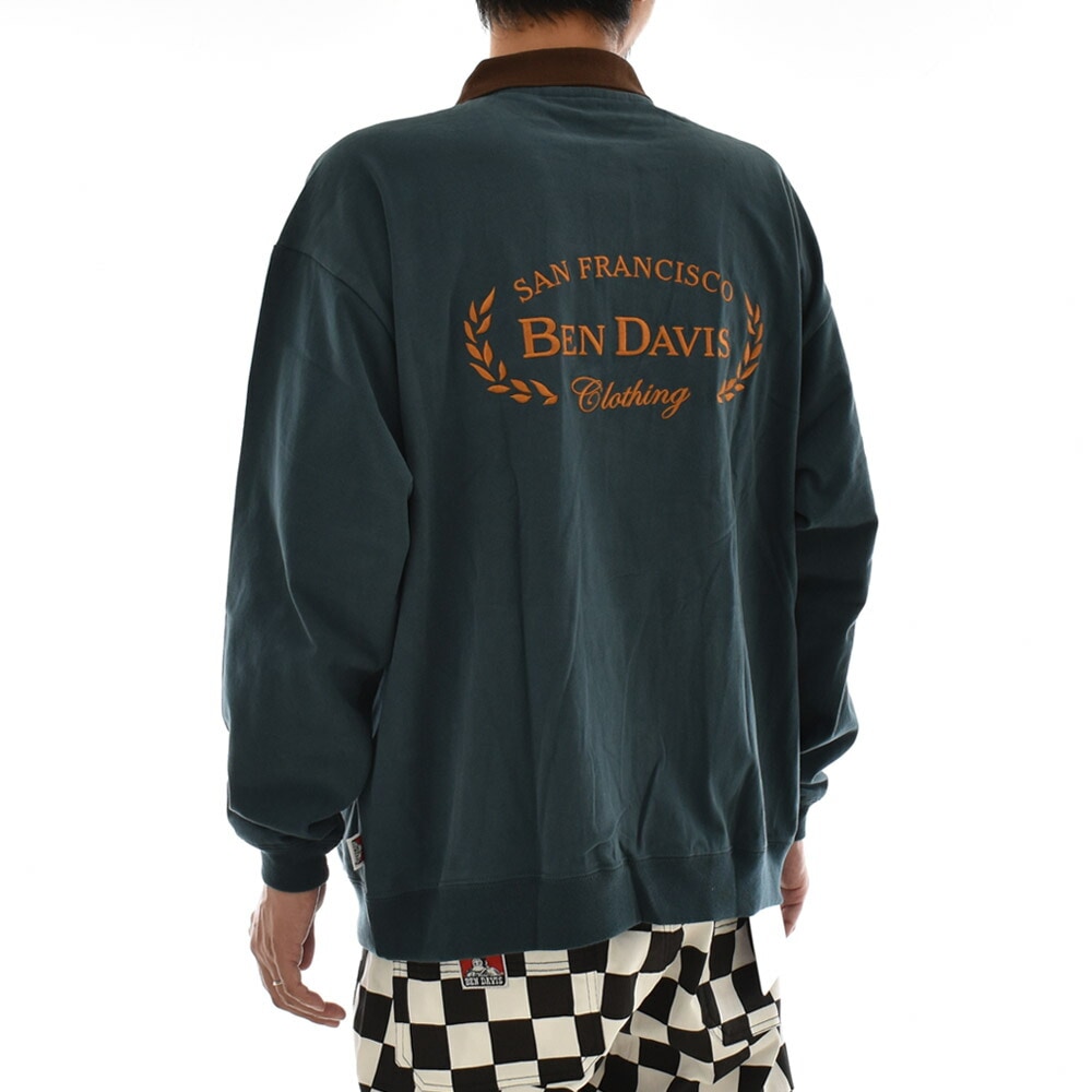 ベンデイビス BEN DAVIS ポロシャツ 長袖ポロシャツ ブラッシュド 長袖ポロシャツ クールビズ ロングスリーブ ポケロンT メンズ レディース ロゴ C-2780034