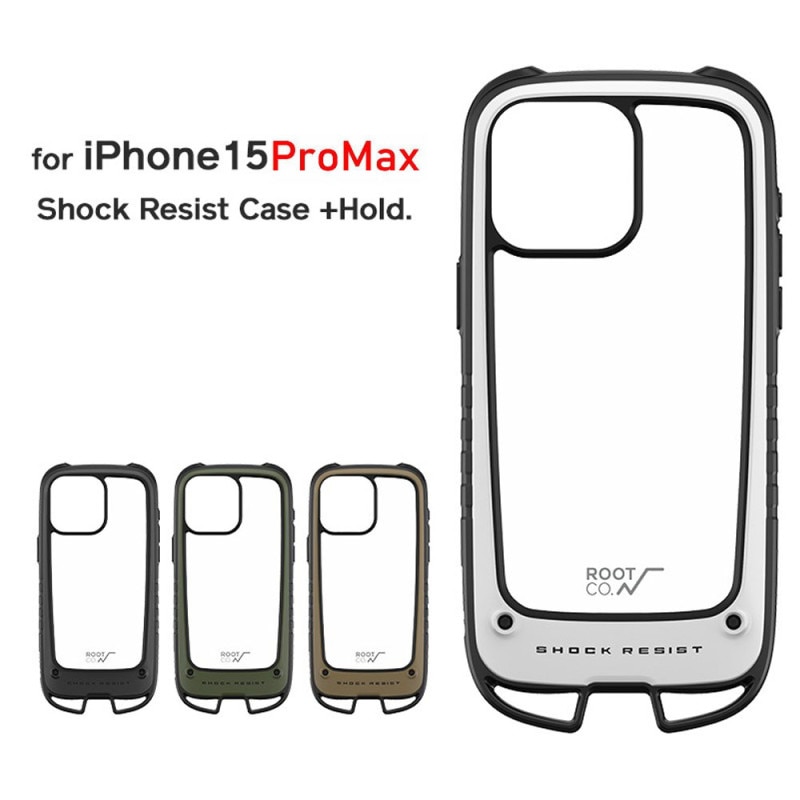 【5%OFFセール】【iPhone15ProMax専用ケース】ルートコーROOTCO.グラビティショックレジストケース＋ホールドGRAVITYShockResistCase+Hold.foriPhone15ProMaxGSH