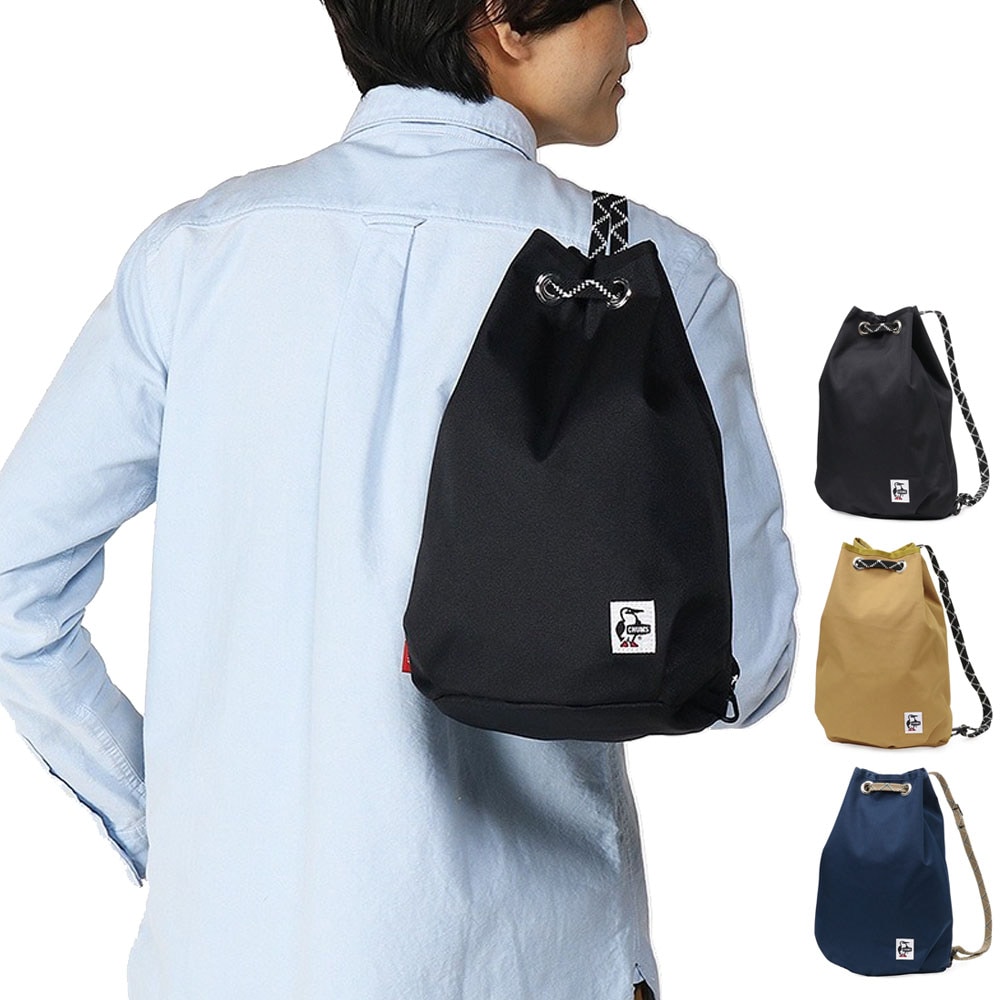 【5%OFFセール】チャムスCHUMSバッグリサイクルワンショルダーボンサックRecycleOneShoulderBonsacCH60-3727メンズレディースナップサック黒