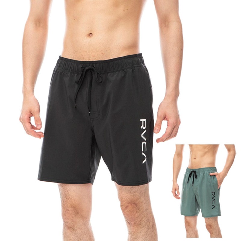 【5%OFFセール】ルーカルカRVCAサーフトランクスエラスティックボードショーツELASTICKBSBE041526メンズ海パンサーフパンツ海水浴プール水陸両用黒