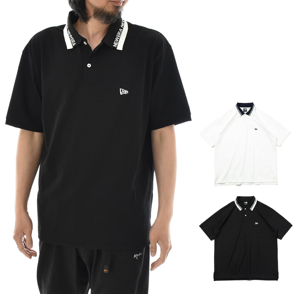 【5%OFFセール】ニューエラneweraNEWERAポロシャツ半袖オーバーサイズドカラーロゴCollarLogo1412184414121845メンズレディース襟付きクールビズ大きいサイズ