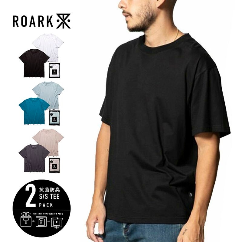 【5%OFFセール】ロアーク リバイバル ROARK REVIVAL リユース 2パック Tシャツ REUSE 2PACK TEE RTJPK1000 メンズ レディース 半袖Tシャツ ティーシャツ パックT 抗菌 防臭