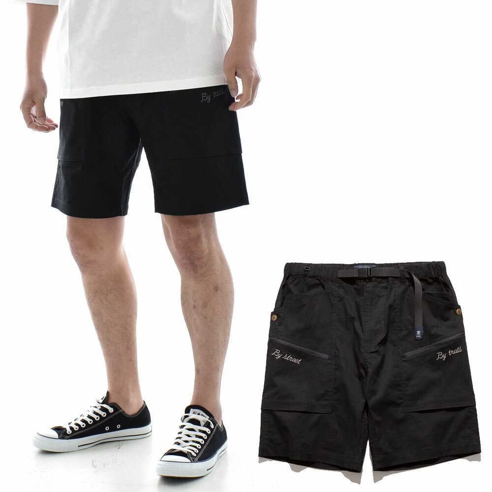 【5%OFFセール】ロアーク リバイバル ROARK REVIVAL リネン ライク ニュー ベイカーショーツ LINEN LIKE NEW BAKER SHORTS RSJ1023 メンズ ショートパンツ ミリタリーパンツ 黒