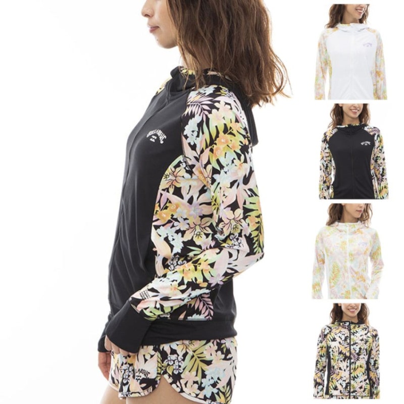 【5%OFFセール】ビラボン BILLABONG レディース ジップアップラッシュガードパーカー SURF CAPSULE ZIP UP HOODED RASHGUARD BE013860 プール 海 水陸両用 リサイクル素材