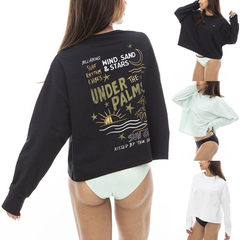 【5%OFFセール】ビラボン BILLABONG レディース ラッシュガード 長袖 ロンT LOGO L/S BOAT NECK TEE RASH BE013867 UPF50+ 紫外線対策 日焼け防止 プール 海 水陸両用