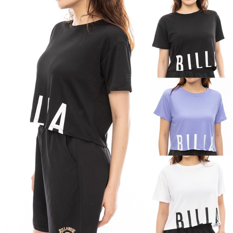 【5%OFFセール】ビラボン BILLABONG レディース 半袖 トレーニングUVTシャツ ACTIVE MESH CROPPED TEE BE013896 女性 速乾Tシャツ スポーツTシャツ ジム フィットネス