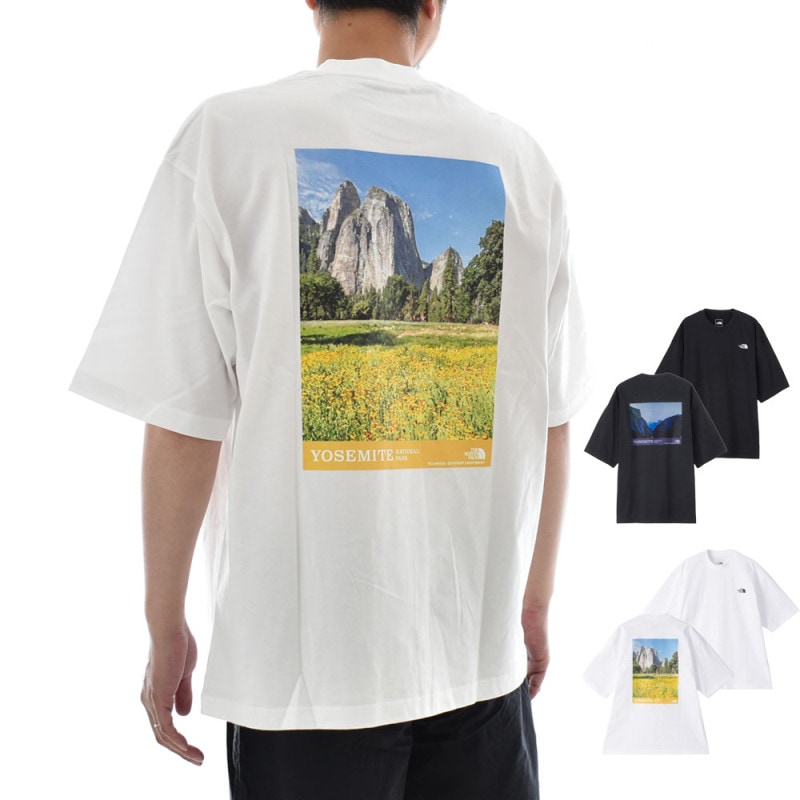 【15%OFFセール】ザ ノースフェイス THE NORTH FACE Tシャツショートスリーブヨセミテシーナリーティー S/S YOSEMITE SNY TEE NT32436 メンズ レディース バックプリント  黒