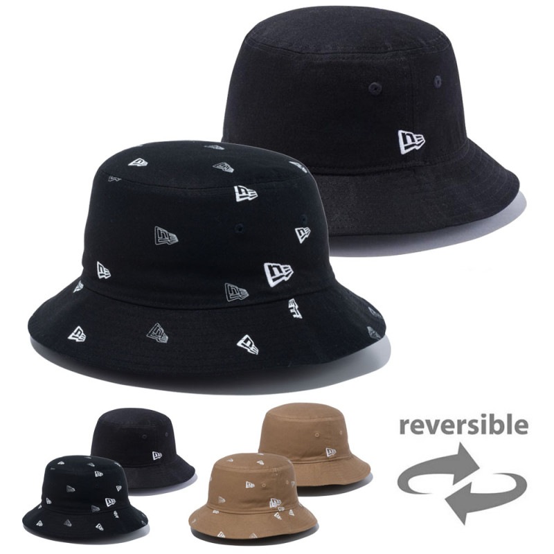 【5%OFFセール】ニューエラ new era NEWERA ハット バケット01 リバーシブル フラッグ モノグラム BUCKET01 REV FLAG MONOGRAM メンズ レディース 帽子 バケハ