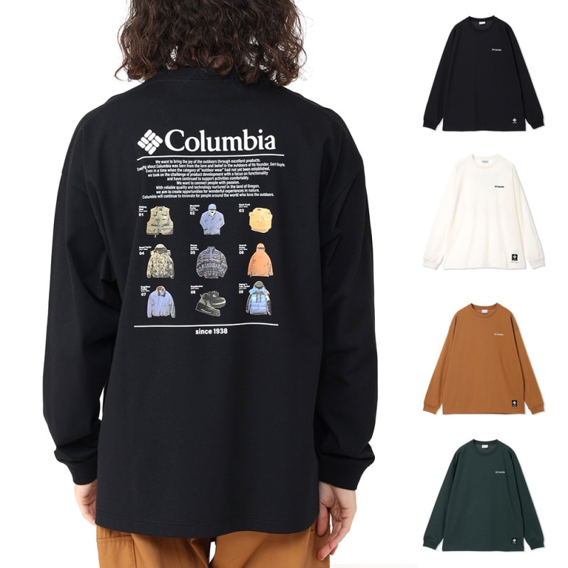 【5%OFFセール】コロンビア Columbia 長袖Tシャツ ロストブルックロングスリーブグラフィックTシャツ Lost Brook LS Graphic Tee PM0325【メンズ レディース ロンT 長T カットソー バックプリント オーバーサイズ ゆったり 吸水速乾 UVカット 紫外線対策 UPF50】