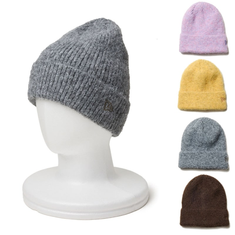 【5%OFFセール】ニューエラ NEWERA ニットキャップ BC KNIT ALPACA KH F&S 14353279 14353280 14353281 14353282【レディース 女性用 ワンサイズ フリーサイズ ビーニー ニット帽 暖かい アルパカニット ウール混  かわいい パープル マスタード グレー ブラウン】