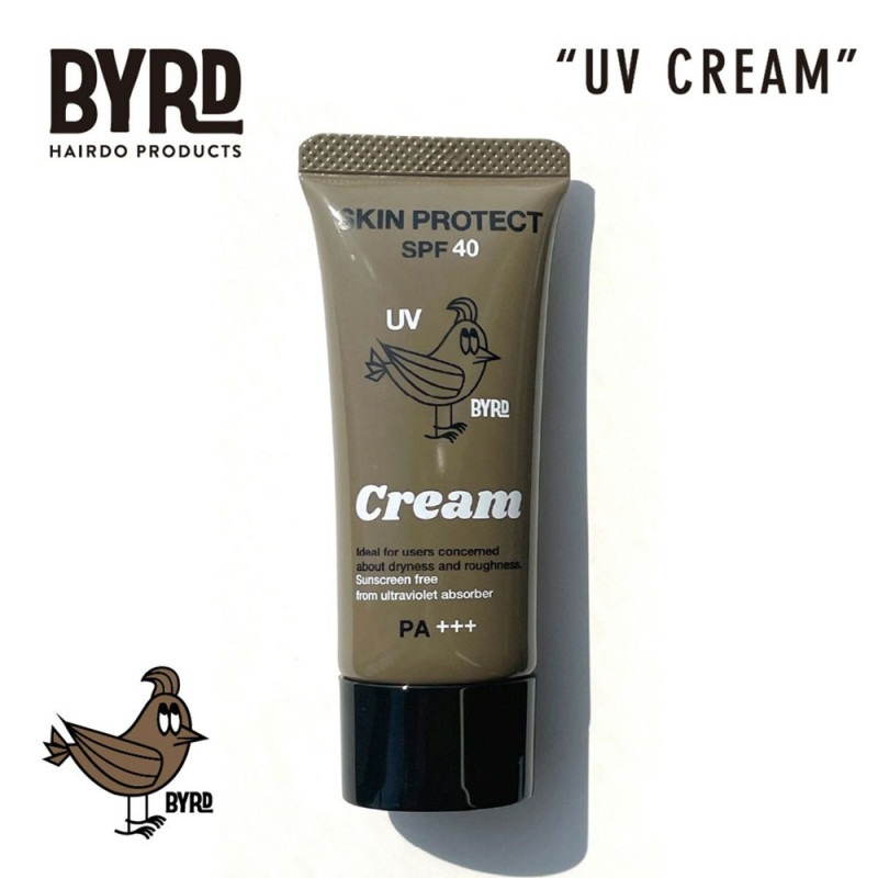【5%OFFセール】バード BYRD UVクリーム 日焼け止め SKIN PROTECT CREAM SPF40 PA+++ 紫外線吸収剤フリー 肌色 日本製【メンズ レデイース 男女兼用】【スキンケア UVカット サーフィン スポーツ 国産 カリフォルニア】