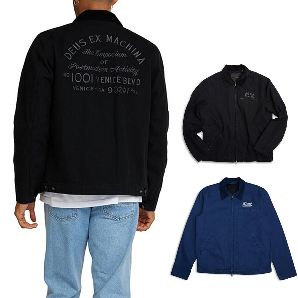 【5%OFFセール】デウス エクス マキナ Deus ex Machina ジャケット アドレス ワークウェア ジャケット ADDRESS WORKWEAR JACKET DMF86343【メンズ レディース 襟コーデュロイ 裏ブランケット  裏地付 アウター ブルゾン スイングトップ スウィングトップ ワークジャケット ワークウエア】
